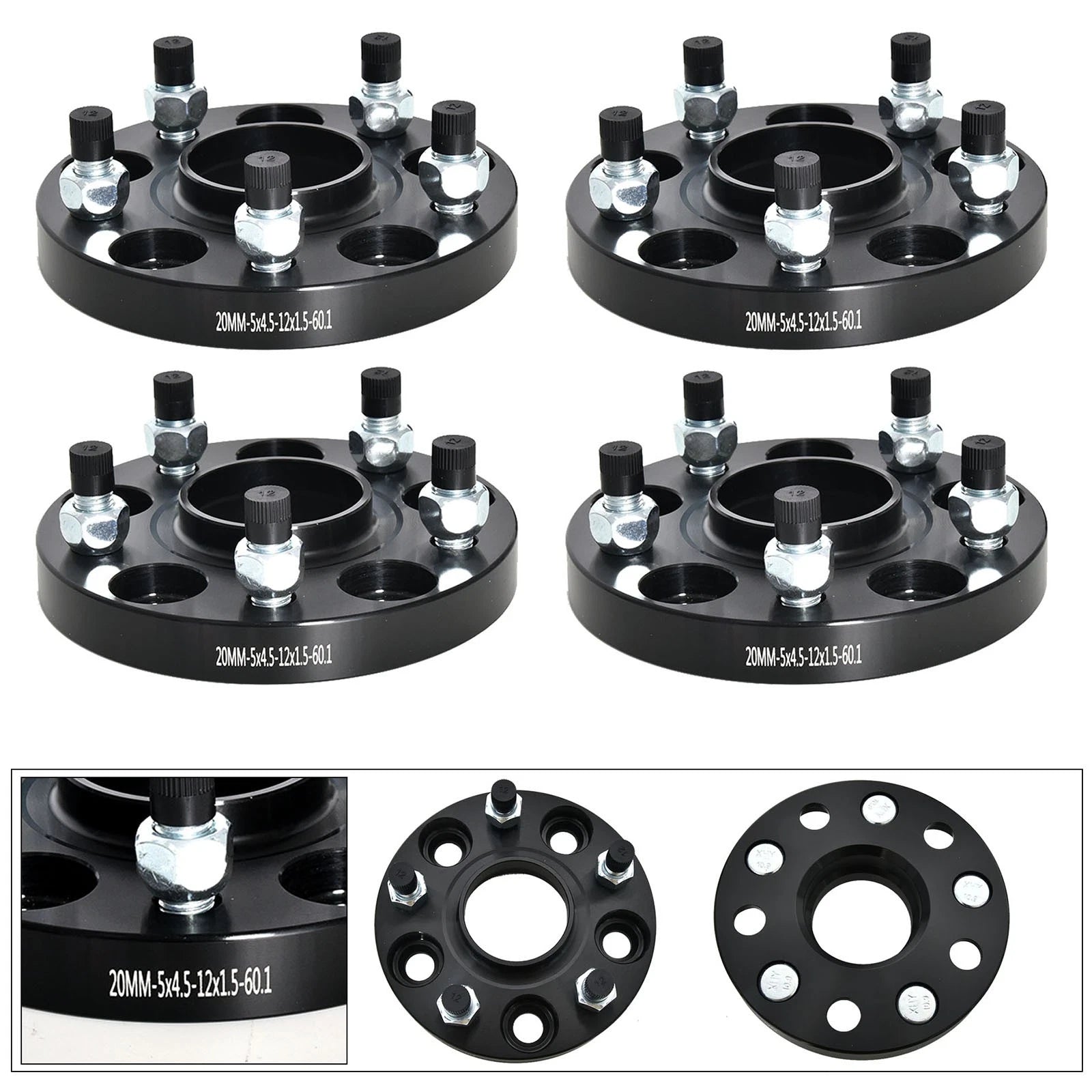 Set of 4 Hubcentric Wheel Spacers 20mm M12x1.5 for Toyota Prius V (2012–2018)