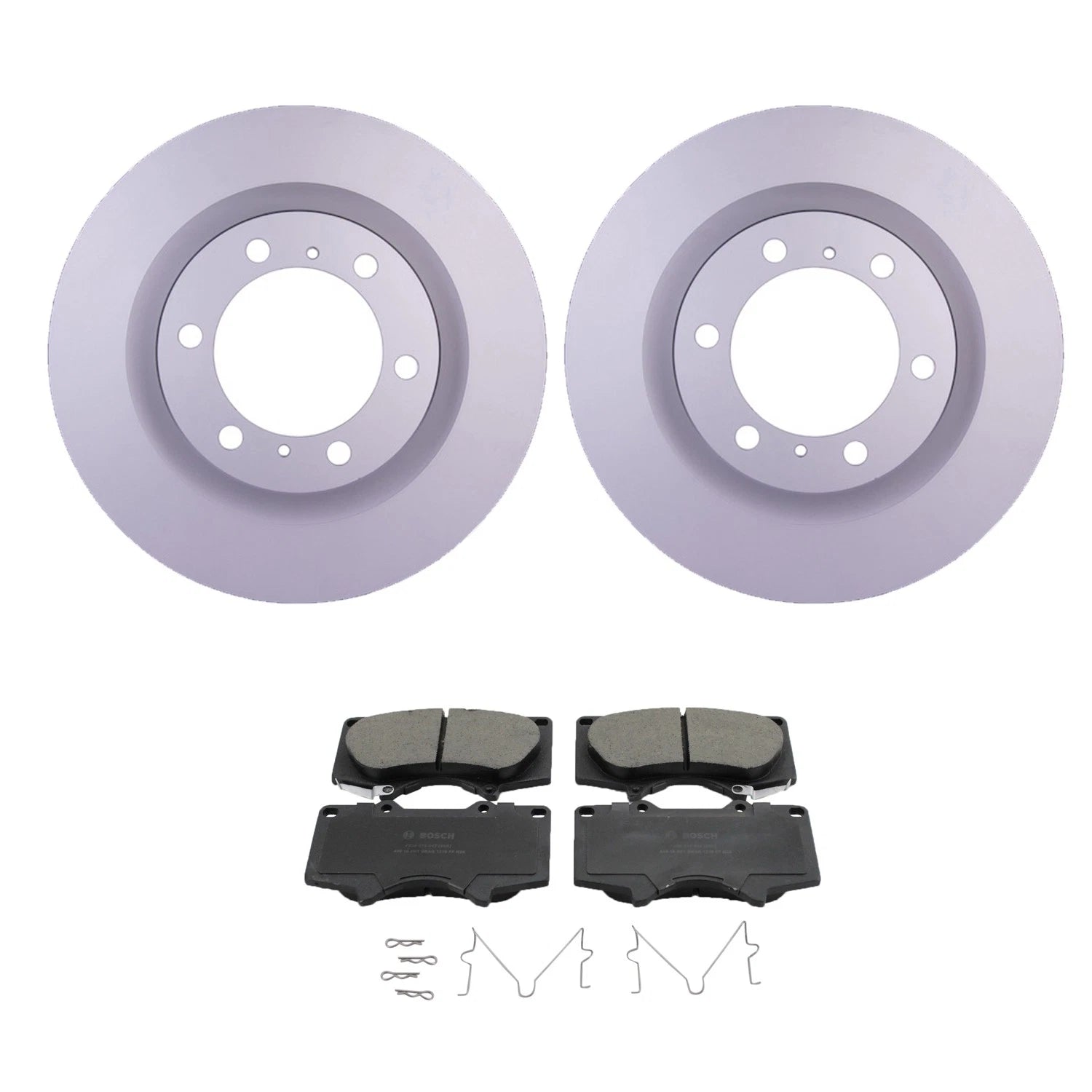 Set of 4 Hella Front Rotors & Bosch QuietCast Ceramic Brake Pads for 4Runner GX460 (2010–2023)