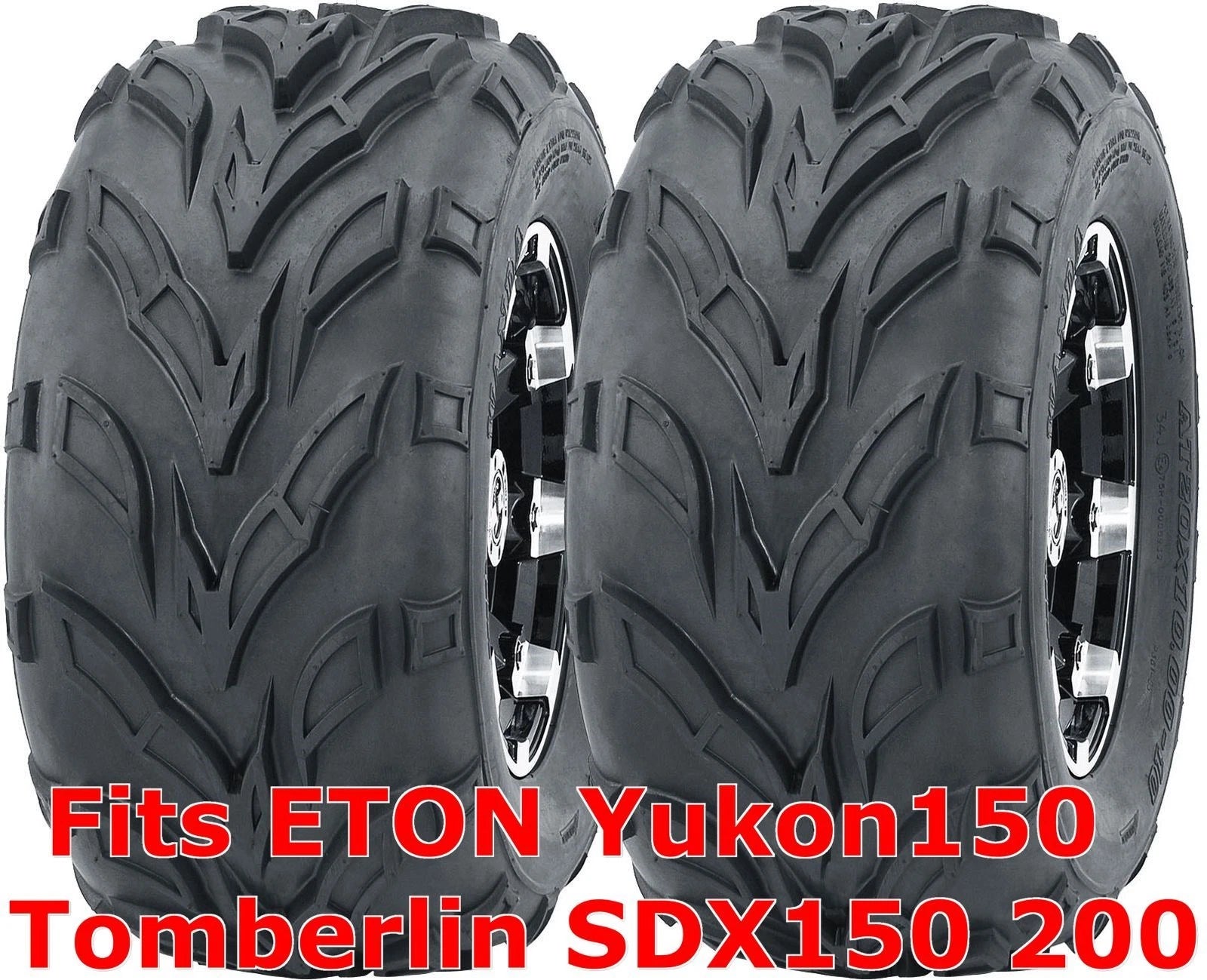 2 WANDA ATV Rear Tires 22x10-10 for Eton Yukon150, Tomberlin SDX150, 200 Sport P361