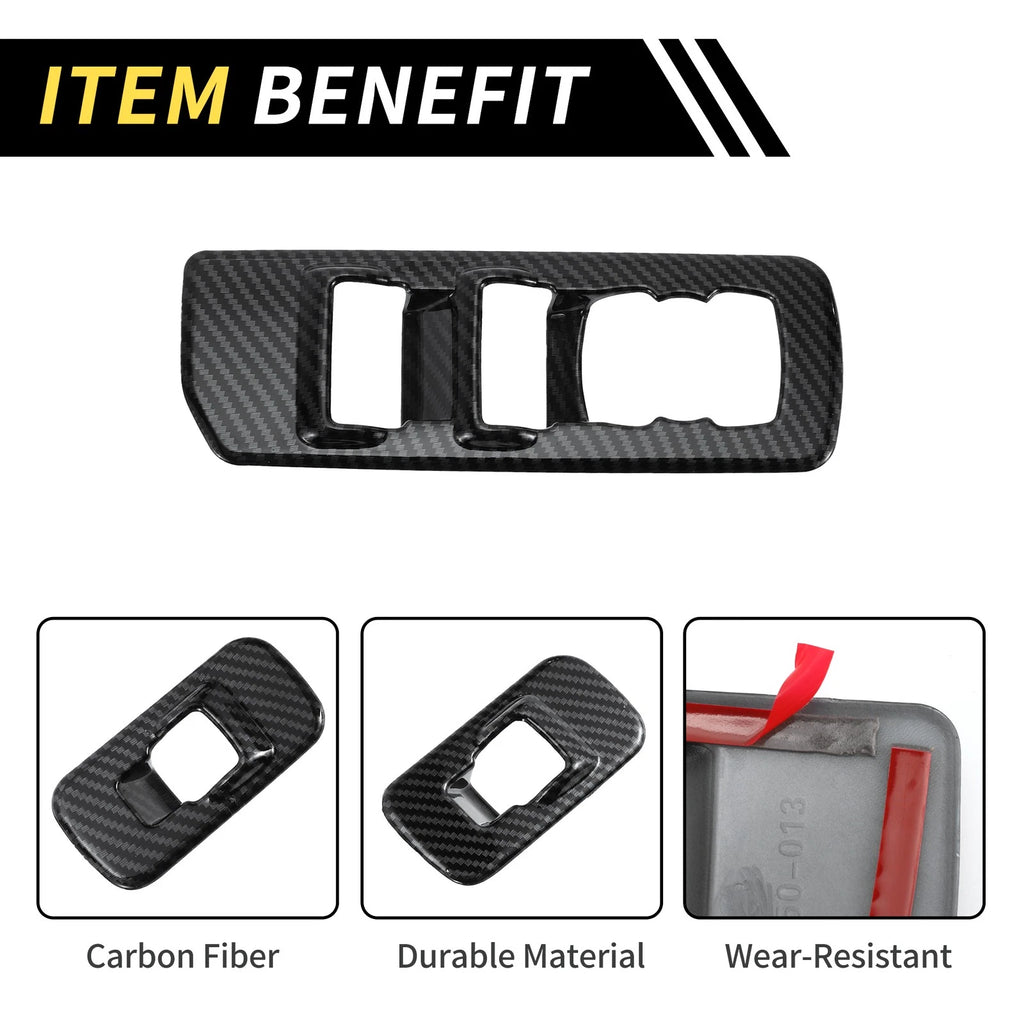 Set of 2 Front Rear Door Window Switch Panel Cover Trim for Ford F-150 (2015–2020)
