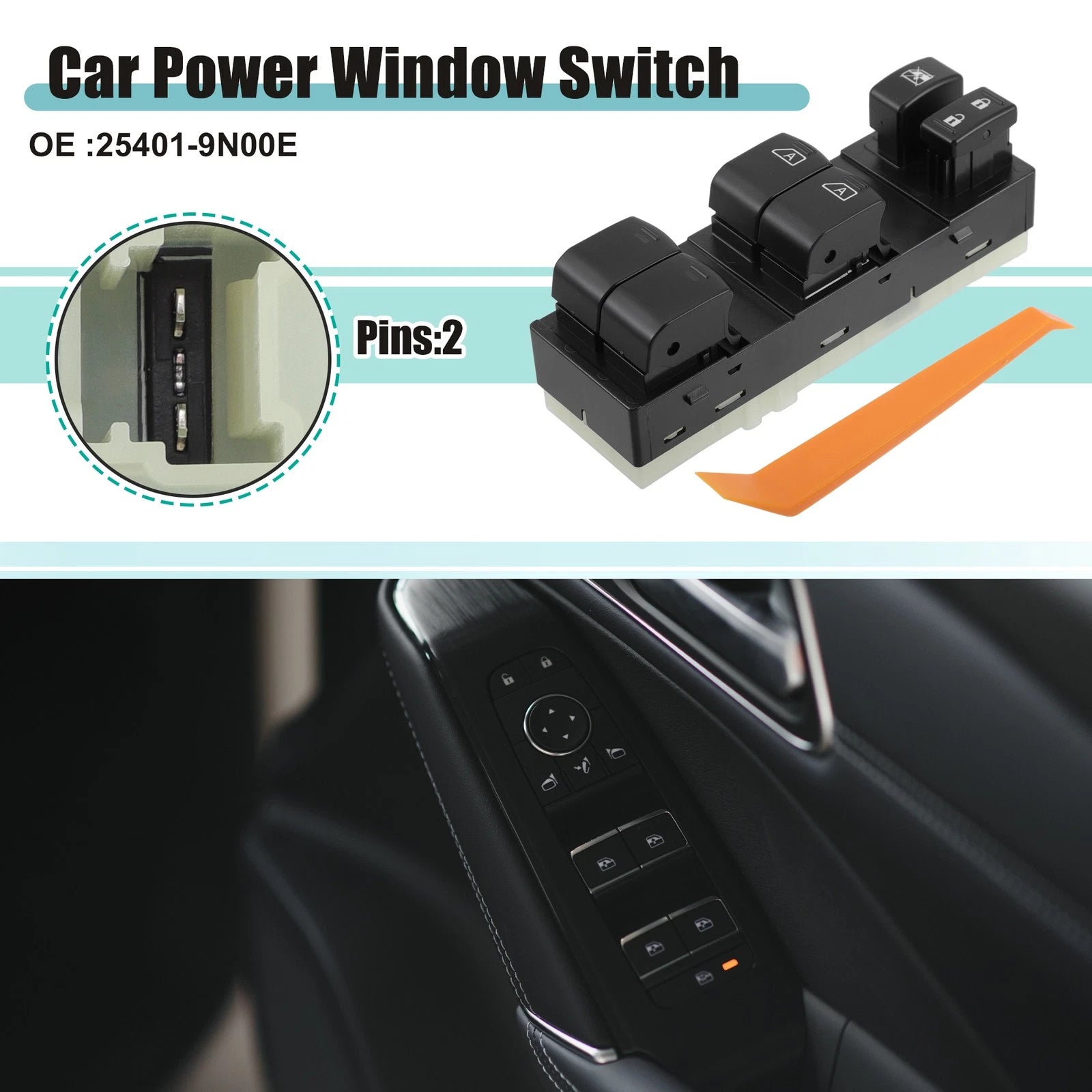 Set of 1 Front Left Driver Side Master Power Window Switch for Nissan Maxima 