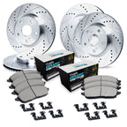 Set of 4 Brake Disc and Pad Kits for BMW Z4