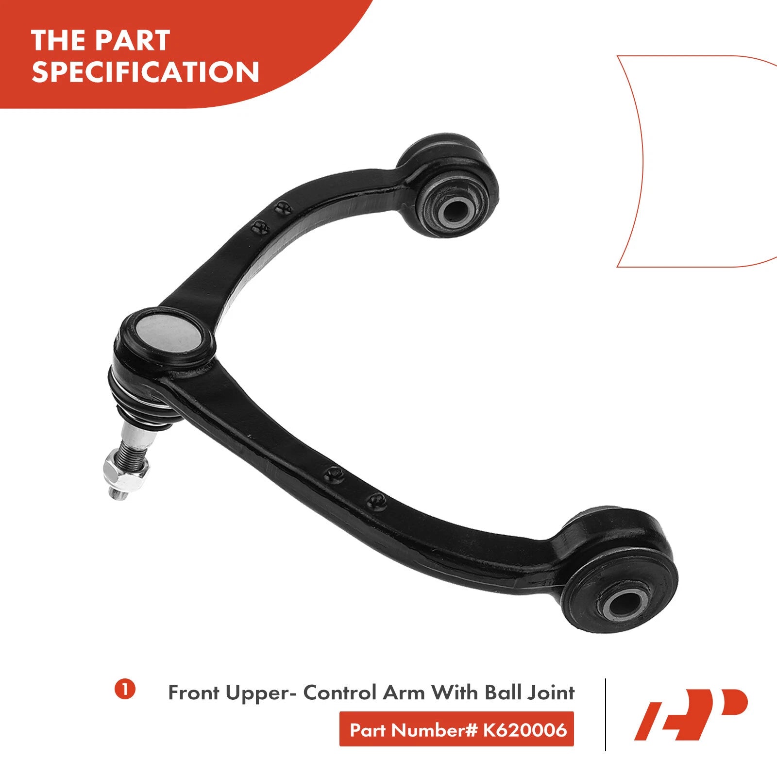 Set of 4 Front Control Arm Ball Joints for Dodge Dakota, Mitsubishi Raider