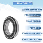Deep Groove Ball Bearing 6009NR2RS for Scooter Skateboard (45x75x16mm)