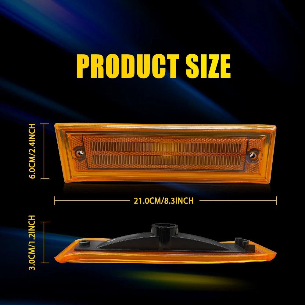 LED Amber Side Marker Lights for Chevy GMC C/K 1500 2500 C10 C20 (1981–1991)