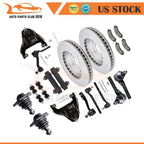 Set of 4 Front Control Arm Tie Rod Ends for Chevrolet S10 (1998–2004)