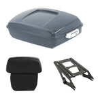 Chopped Trunk Backrest Mount Rack for Harley Road Glide (2014–2026) Gunship Gray