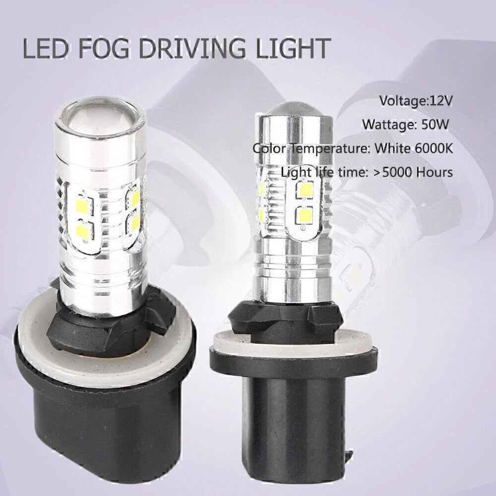 1 Pair 360������ LED Fog Light Bulbs for Car Driving Lamp 880 6000K