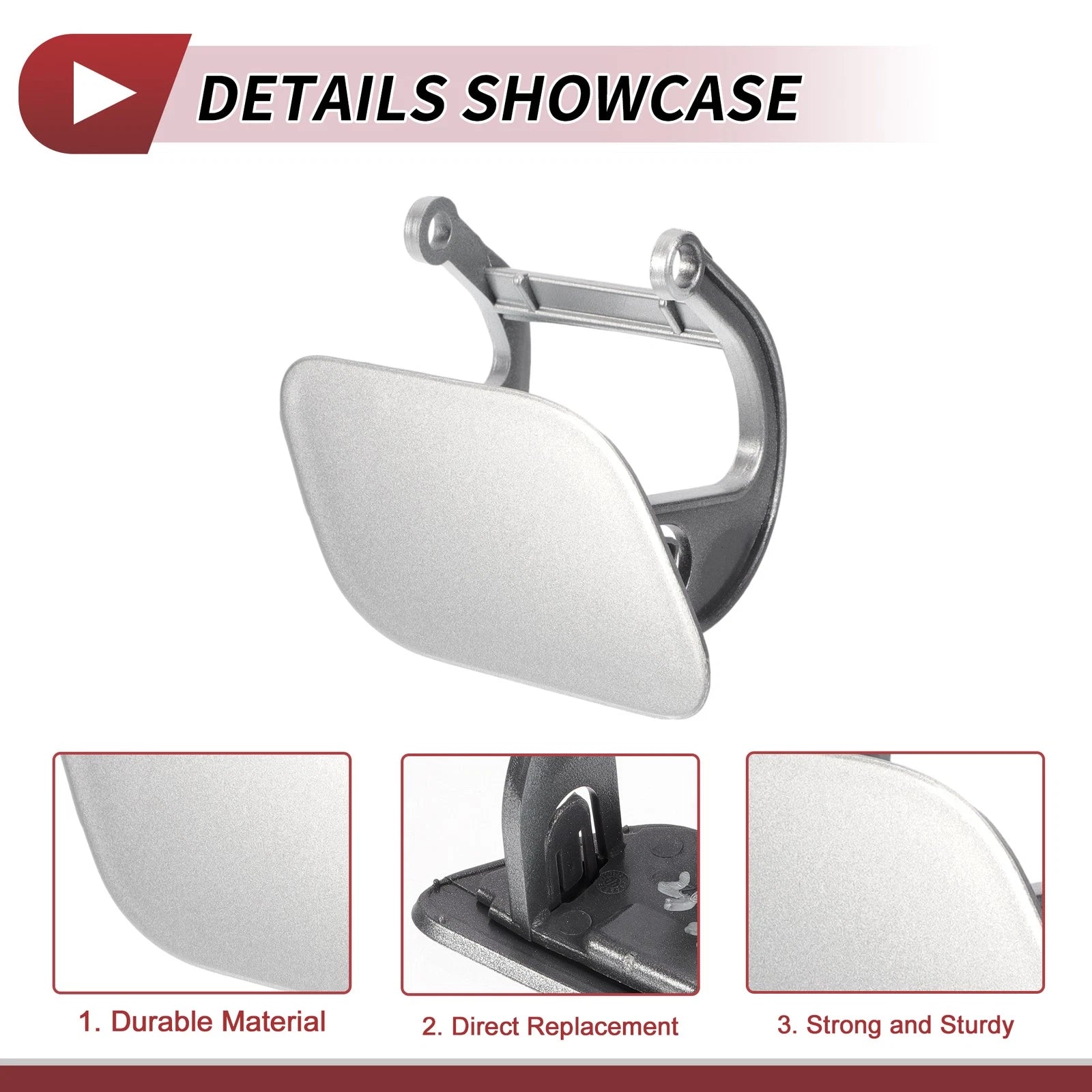 Washer Nozzle Cover Cap for BMW 740i (No. 51117210882) Silver Tone