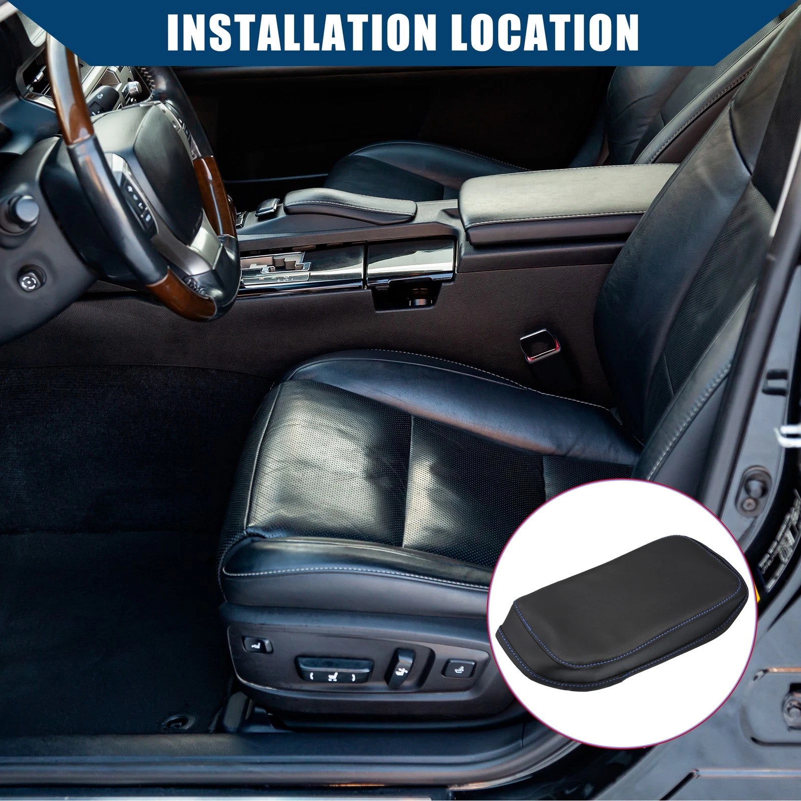 Center Console Armrest Cover for Hyundai Kona (2018–2023) Faux Leather