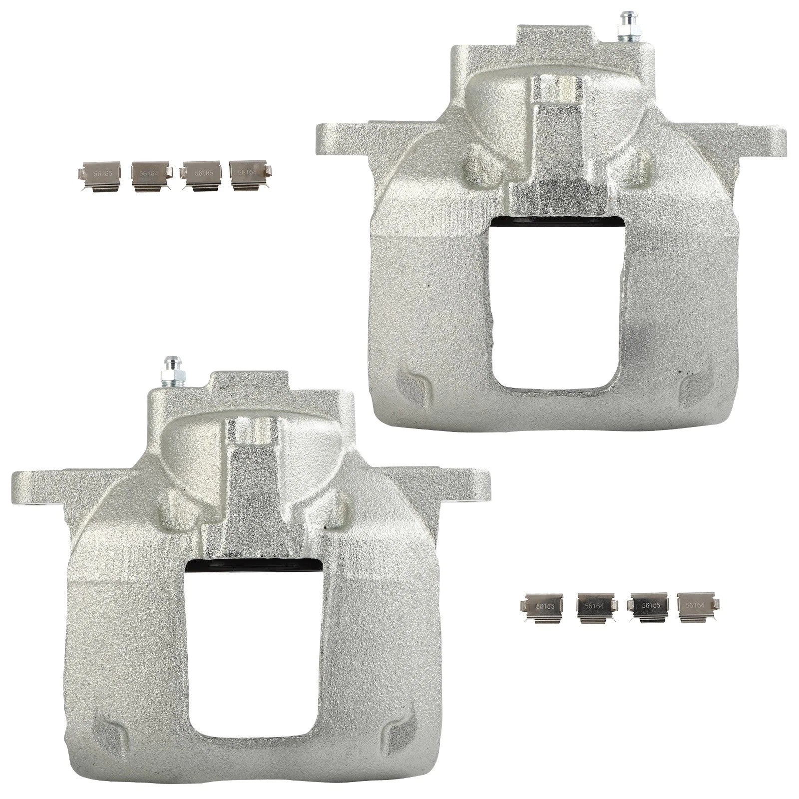 Set of 2 Front Brake Calipers for Jeep Wrangler (2013–2017) Cast Iron