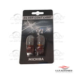 2 x Amber Wedge Silver Coating Indicator Light Bulb Globe