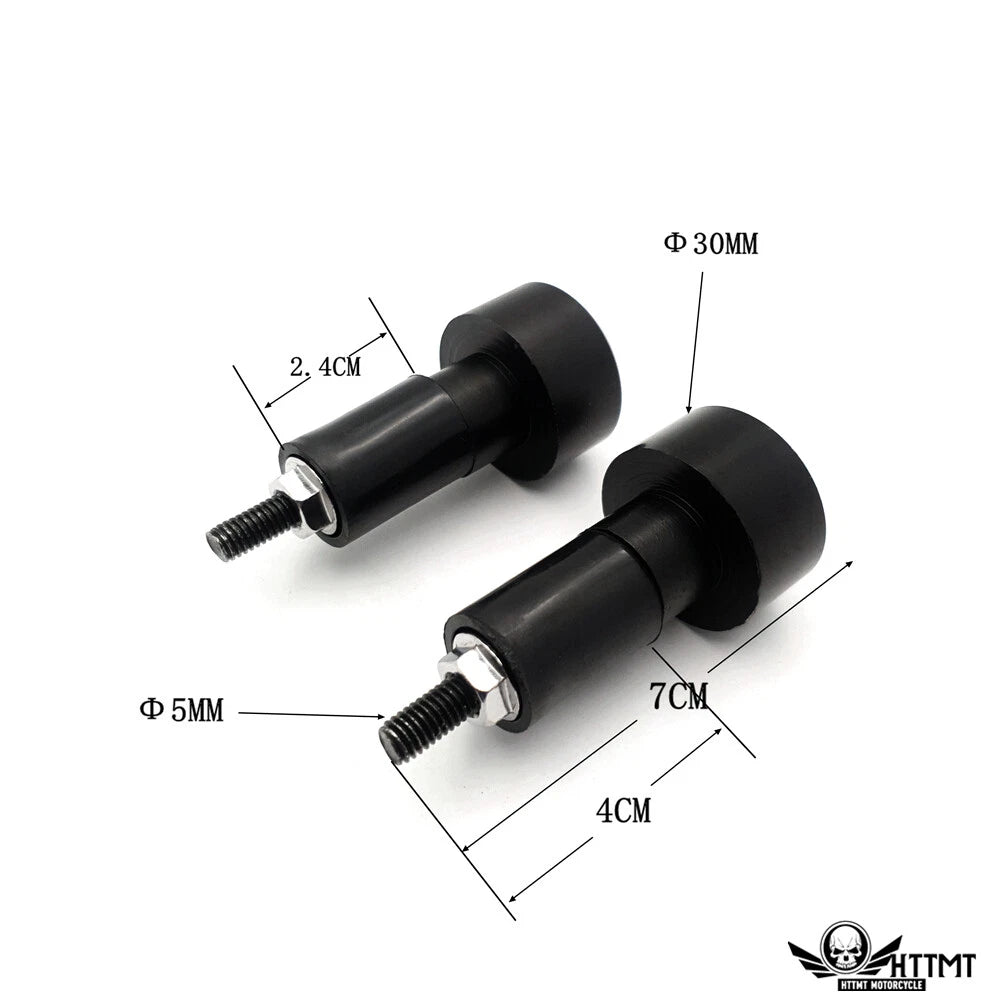 2X Handle Bar End Caps for Motorcycle (22 mm)