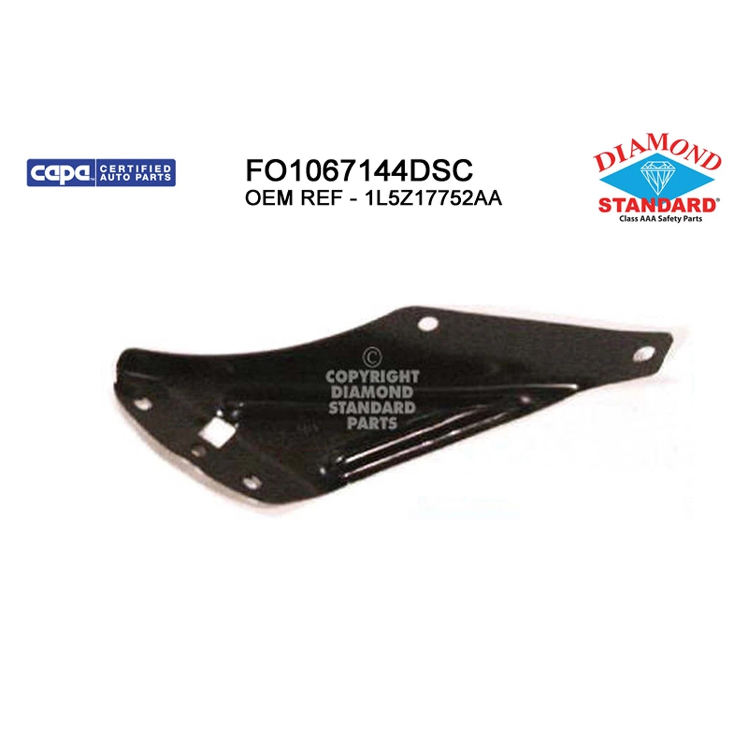 Replacement Steel Front Passenger Side Outer Bumper Mount Bracket for Toyota