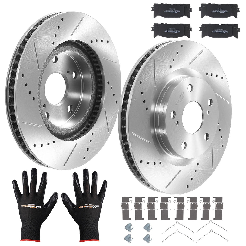 Front Brake Rotors and Pads Kit for Toyota Avalon Camry/Lexus ES300h ES350 (2013–2020) 31434