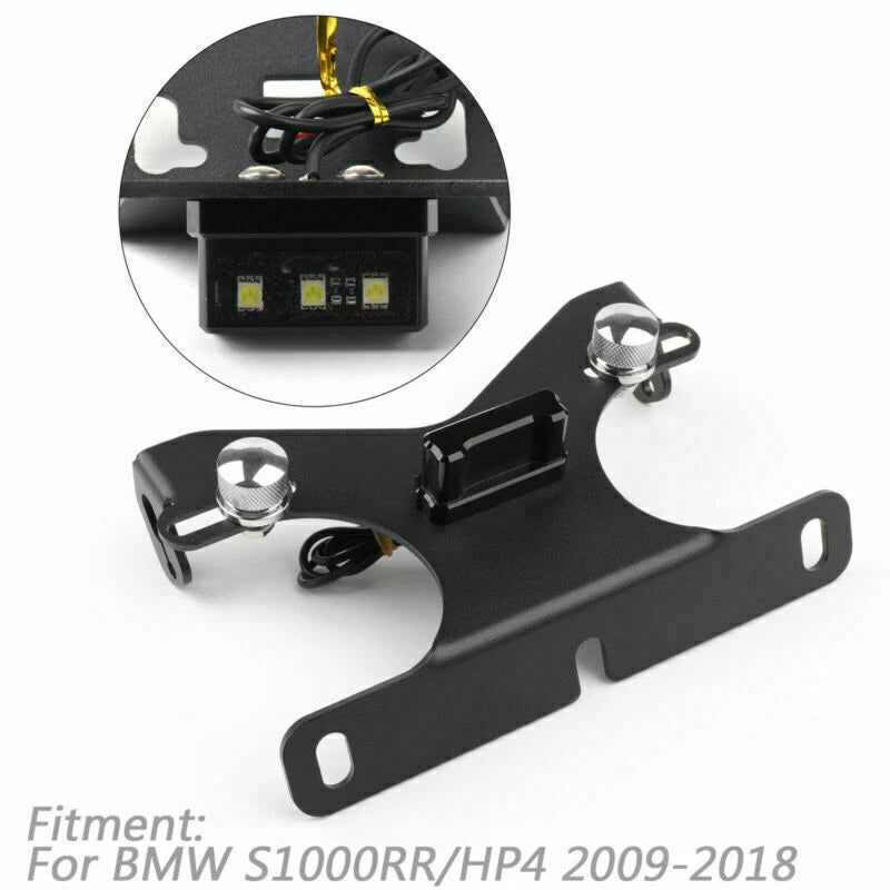CNC License Plate Bracket LED for BMW S1000RR HP4 (2009–2018) T9