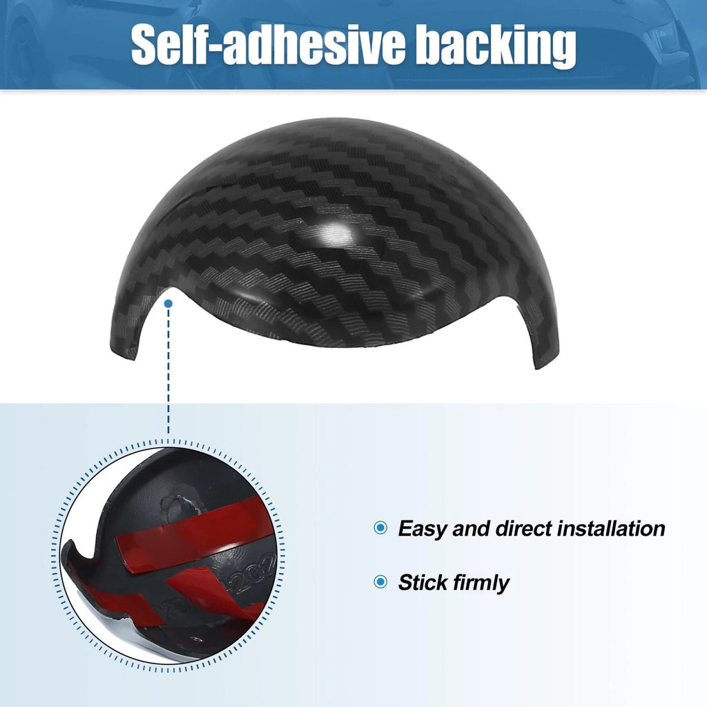 2pcs Gear Shift Knob Cover for Ford Mustang (2015–2022) Black