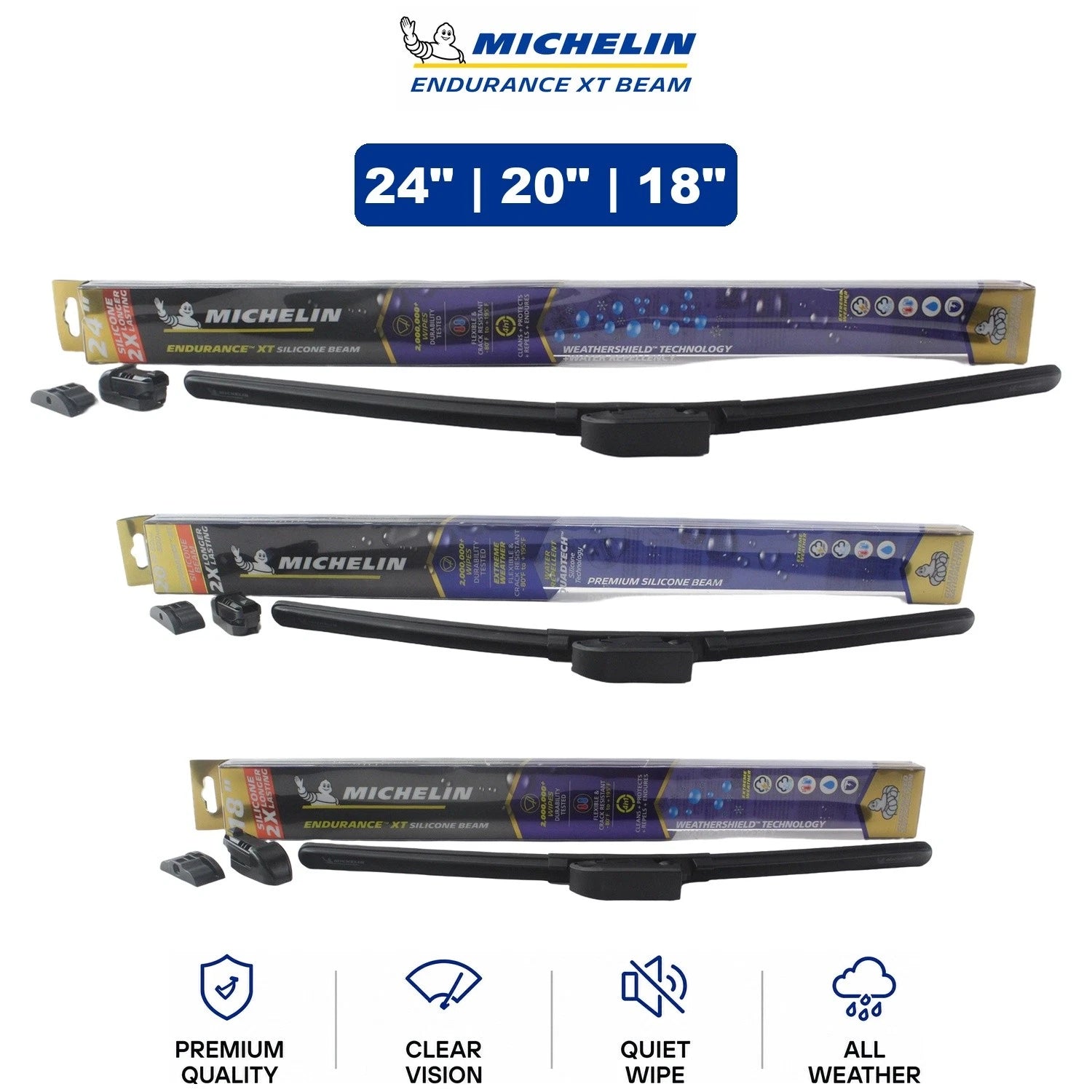 Wiper Blade Kit 3-Pc for (24"/20"/18")