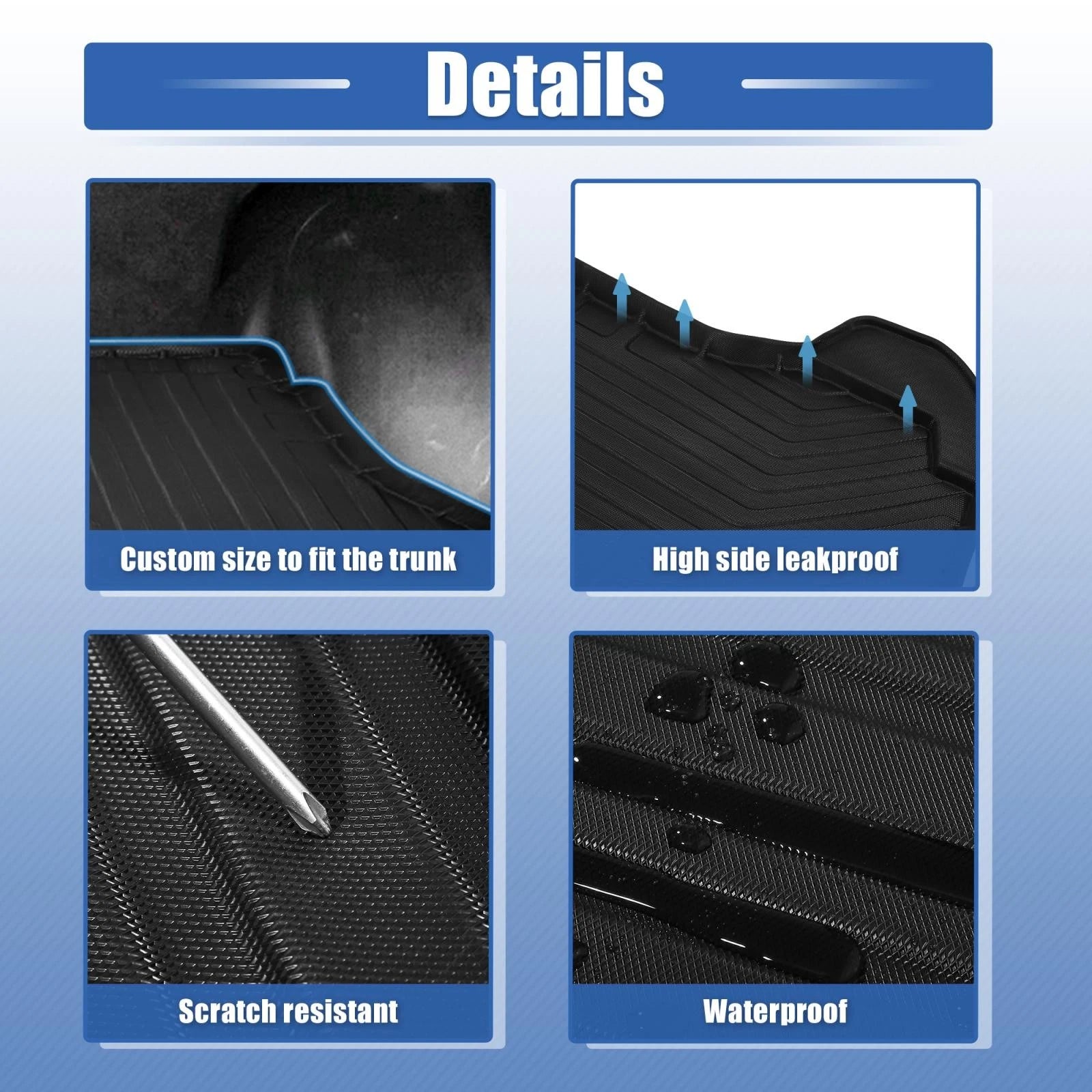 TPE Rear Cargo Liner Trunk Mat for Honda CR-V (2007–2011)