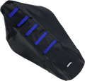 Ribbed Seat Cover for Yamaha YZ125/250 (Black/Blue)