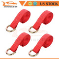 Set of 4 Lasso Straps for Car Hauler Tow Truck Tire Wheel
