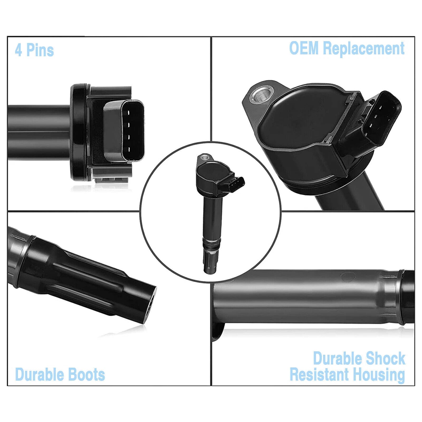 6 Ignition Coils for Toyota 4Runner Camry Highlander RAV4 Tundra Lexus (2000–2023)