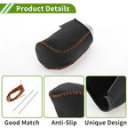 Gear Shift Knob Cover for Mazda 3 (2014–2018) Pebbled Black Brown Faux Leather