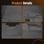 Set of 2 Waterproof Floor Mat Liners for Ford F-150 Super Crew Cab (2015–2025)