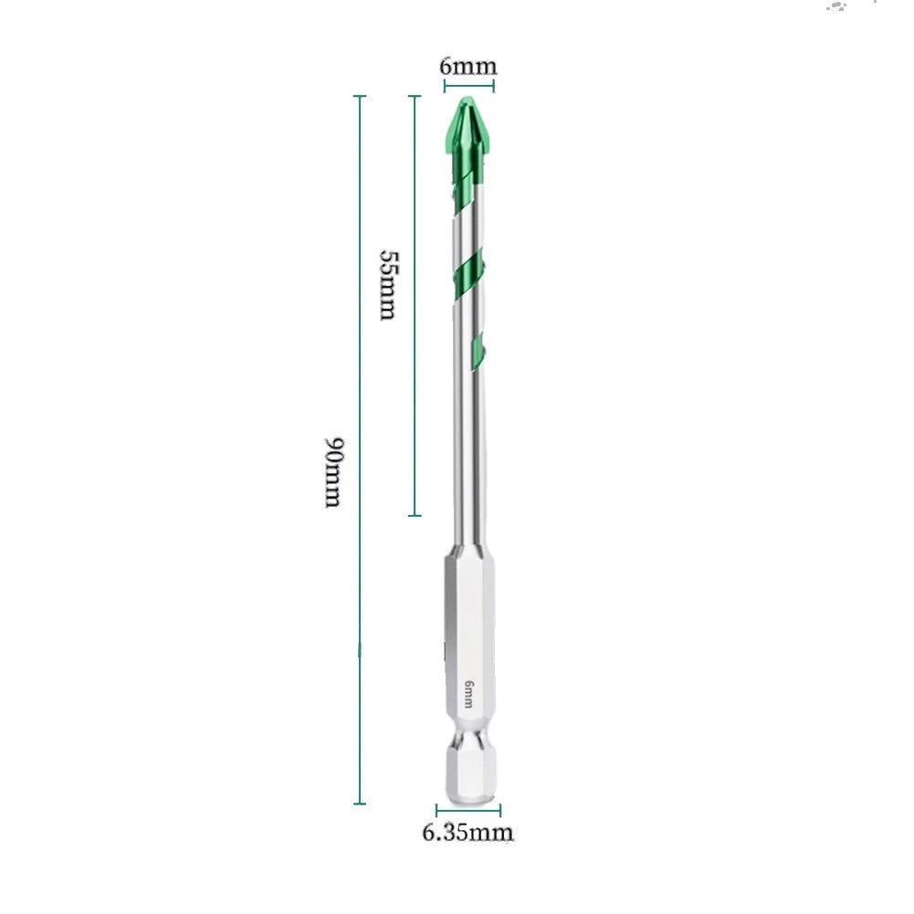 90mm Drill Bit Set for Glass Wood Metal Tiles (Various Sizes)