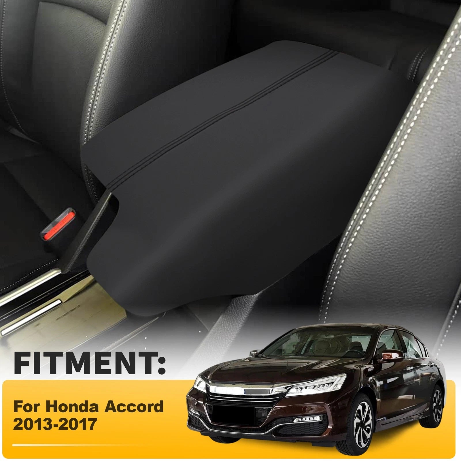 Center Console Lid Armrest Leather Replacement for Honda Accord (2013–2017)