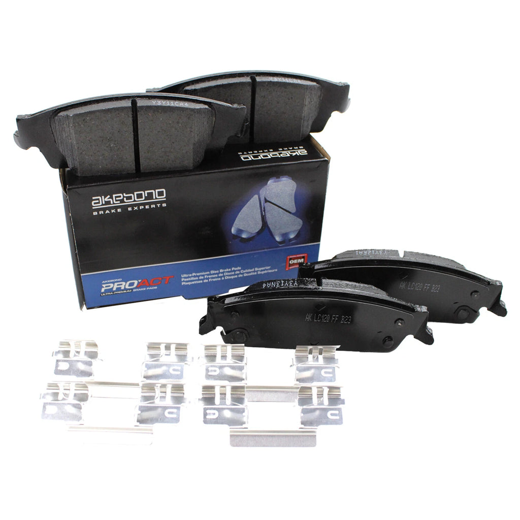 Set of 4 Akebono ProACT Rear Ceramic Slotted Brake Pads for Cadillac Chevrolet GMC
