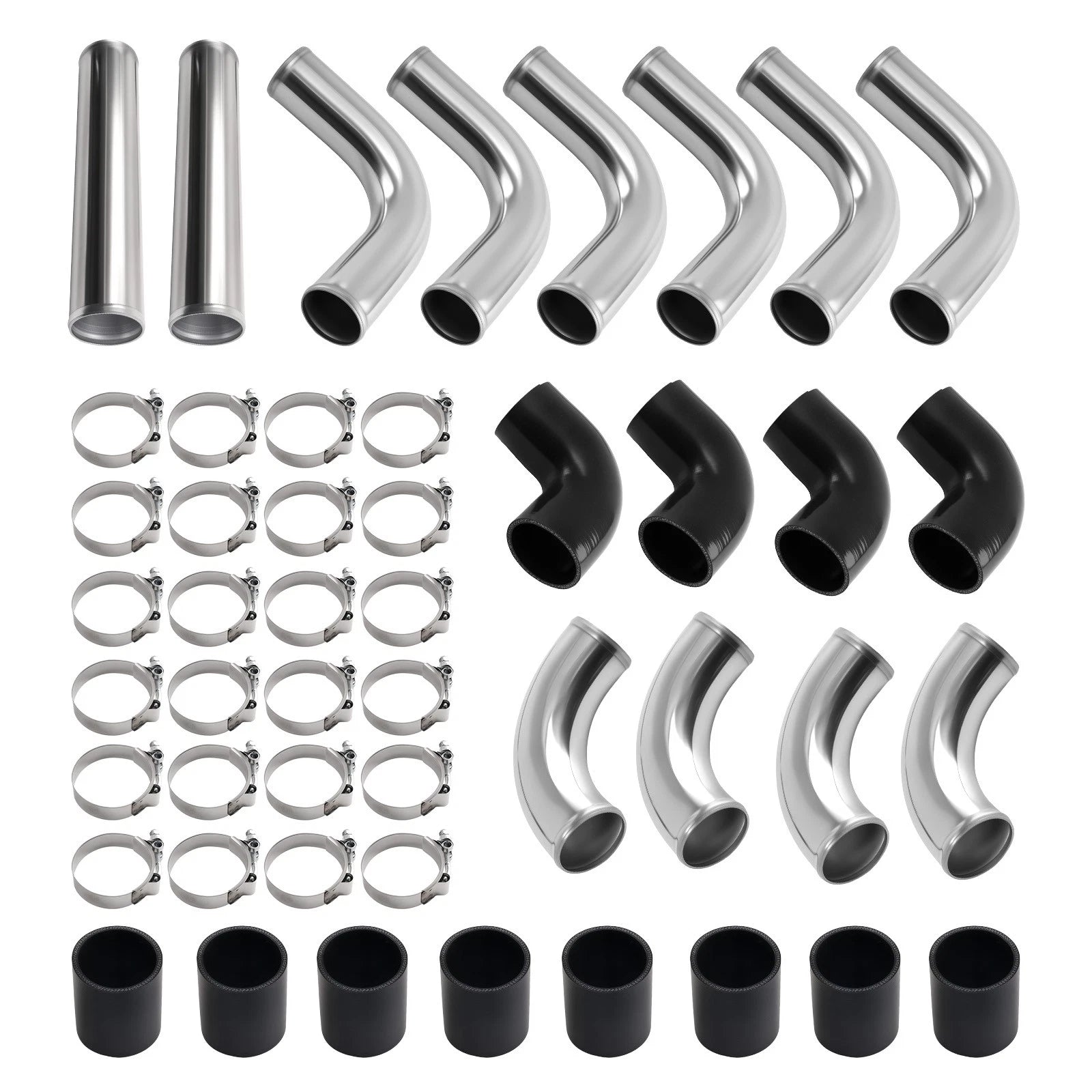 12PCS Intercooler Piping Kit for Universal Fit (2.5")