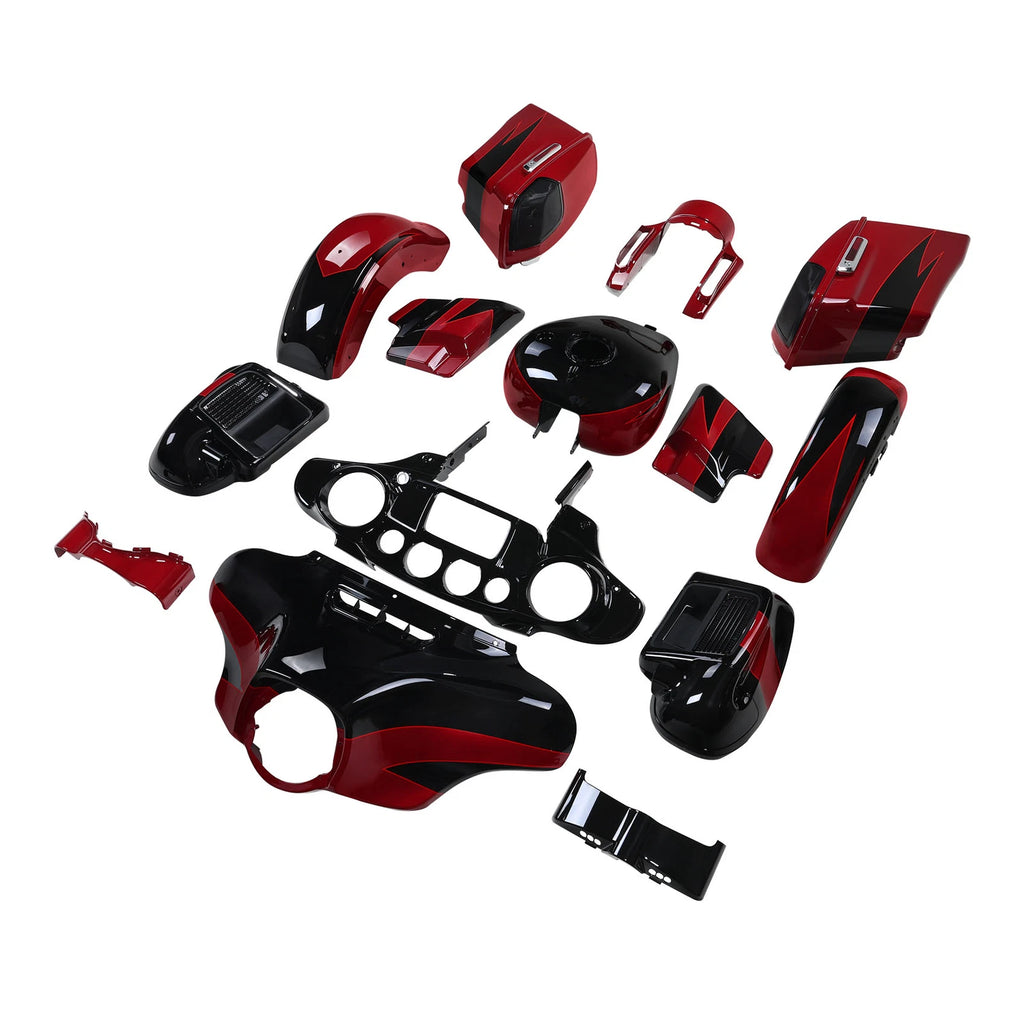 Fairing Body Kit for Harley CVO Street Glide (2014–2024) Starfire Black/Atomic Red