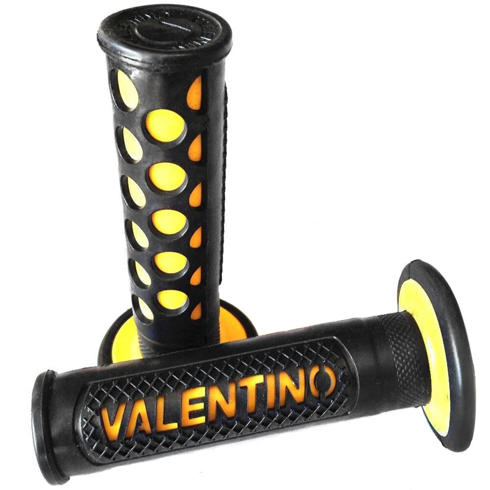 Valentino Engraved Yellow Grips for Yamaha FZR YZF600 (1990–1999)
