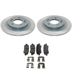 Set of 2 DuraGo Rear Rotors & Akebono ProACT Ceramic Pads for Azera Sonata
