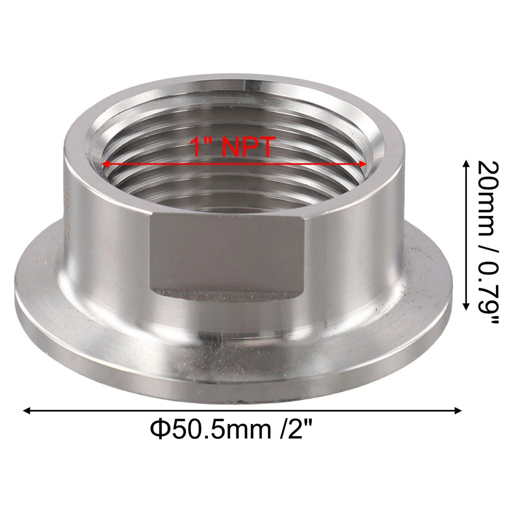 Stainless Steel Tri Clover Adaptor for 1 Inch Connection (20mm Length)