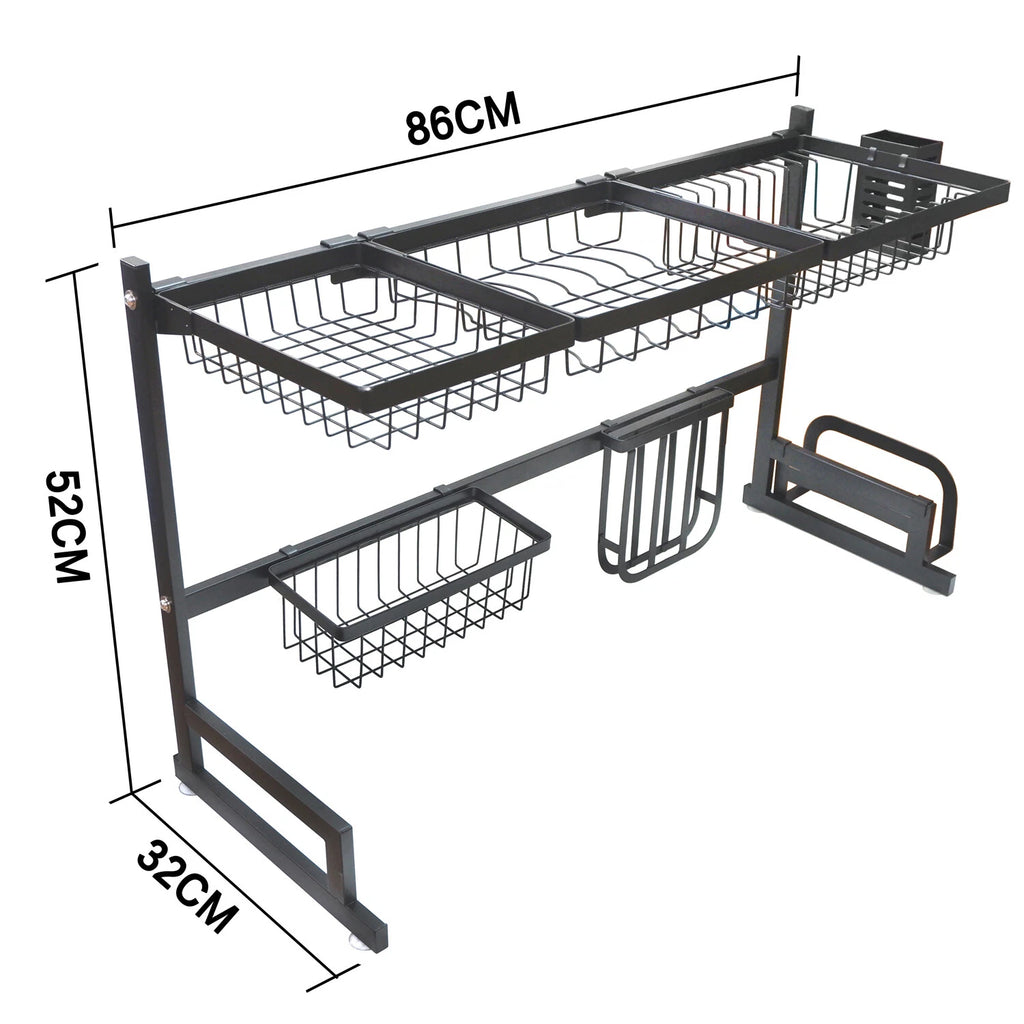 Over The Sink Dish Drying Rack Shelf for Stainless Steel Storage 33"