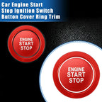 Engine Start Stop Button Cover Ring Kit for Toyota Highlander (2020–2022) Red