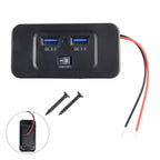 Waterproof Car Power Outlet Panel Mount with QC 3.0 Dual USB Ports (12V/24V)