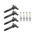 Set of 4 Ignition Coils & NGK Platinum Spark Plugs for Kia Rondo (2007–2010)