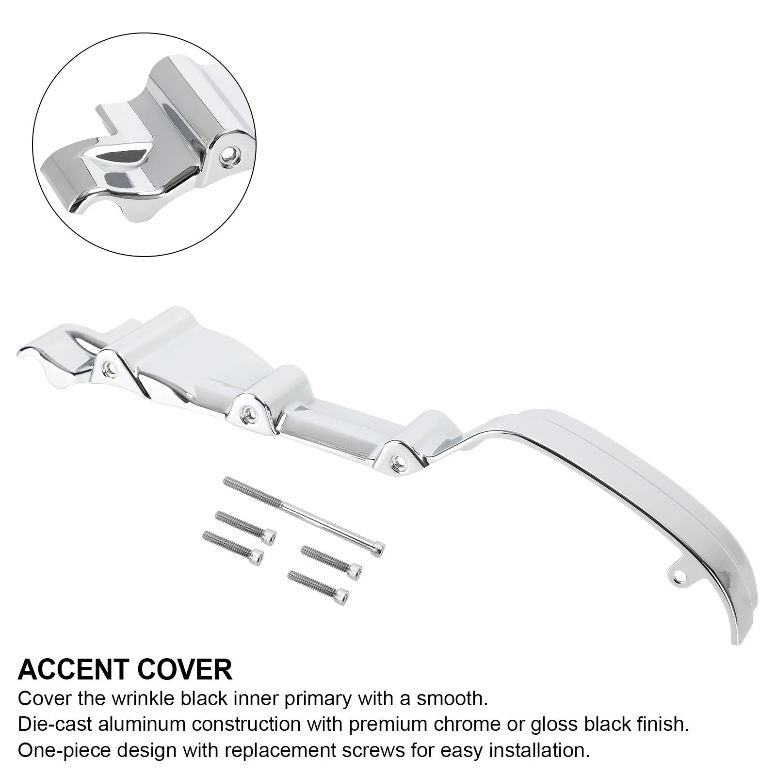 Chrome Precision Inner Primary Accent Cover for M8 (2017–2020)