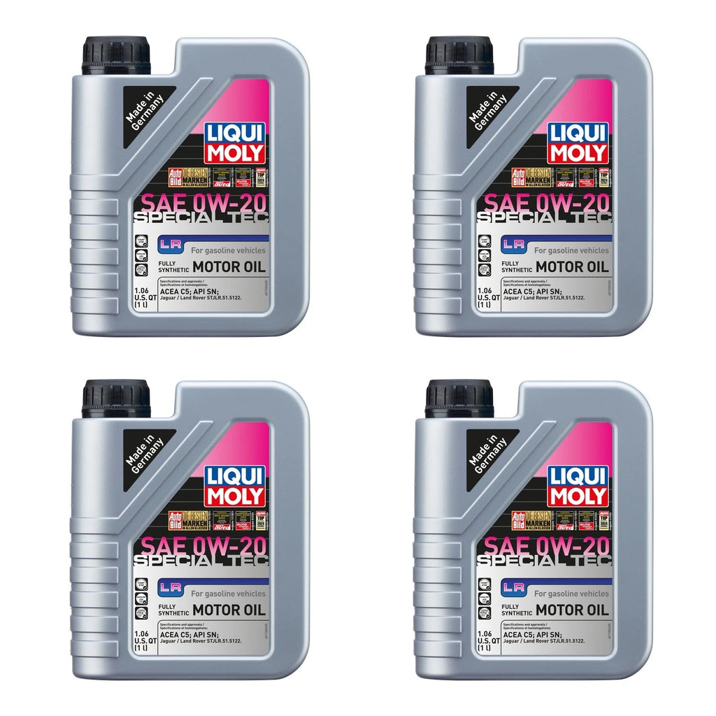 Set of 4 Liqui Moly Special Tec LR 0W-20 Engine Motor Oil for