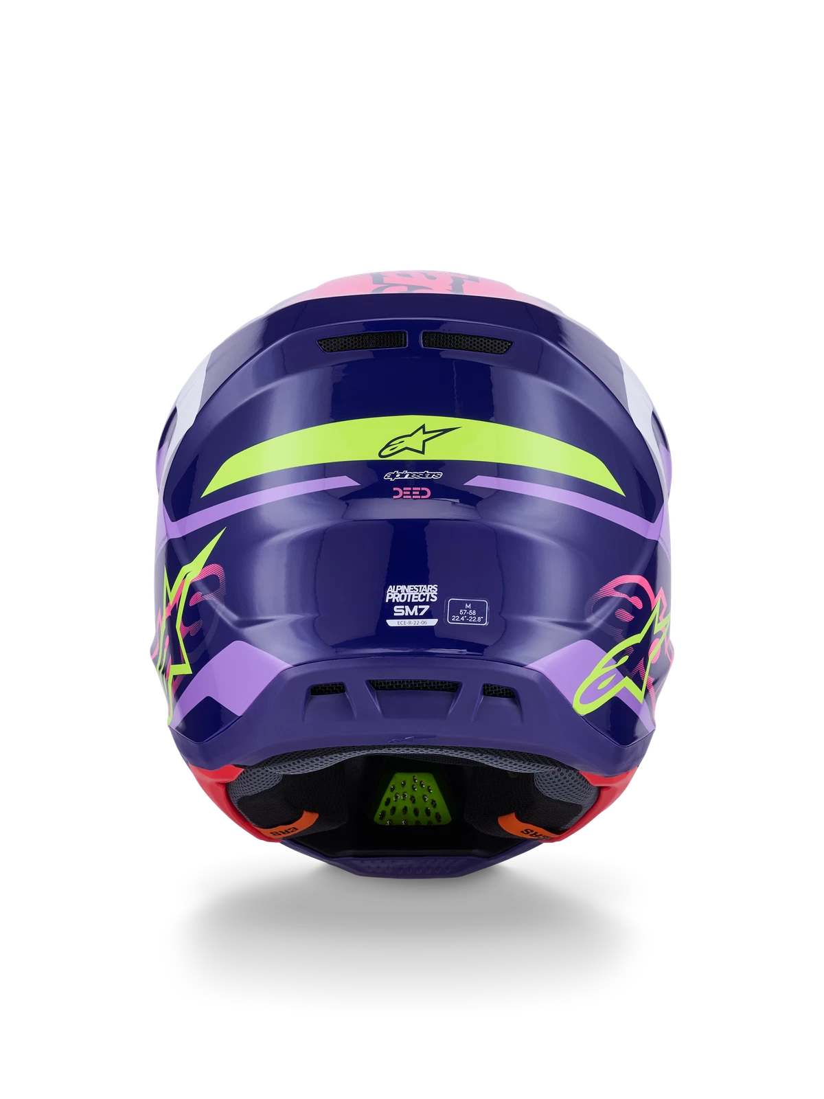 Alpinestars SM7 Deed Helmet for Off-Road Motorcycle (Medium, Purple/Pink)
