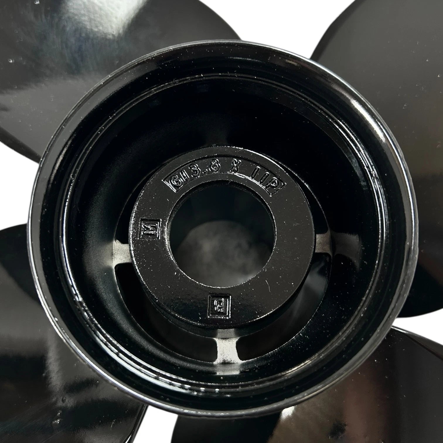 4-Blade Aluminum Black Propeller for Mercury 4 x 13.8 x 11P (Missing Hub Kit)