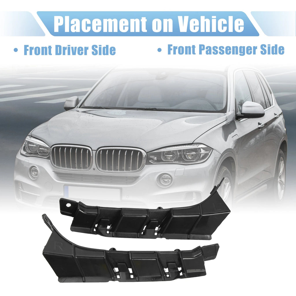 Set of 2 Front Bumper Mounting Support Brackets for BMW  51117116667 51117116668