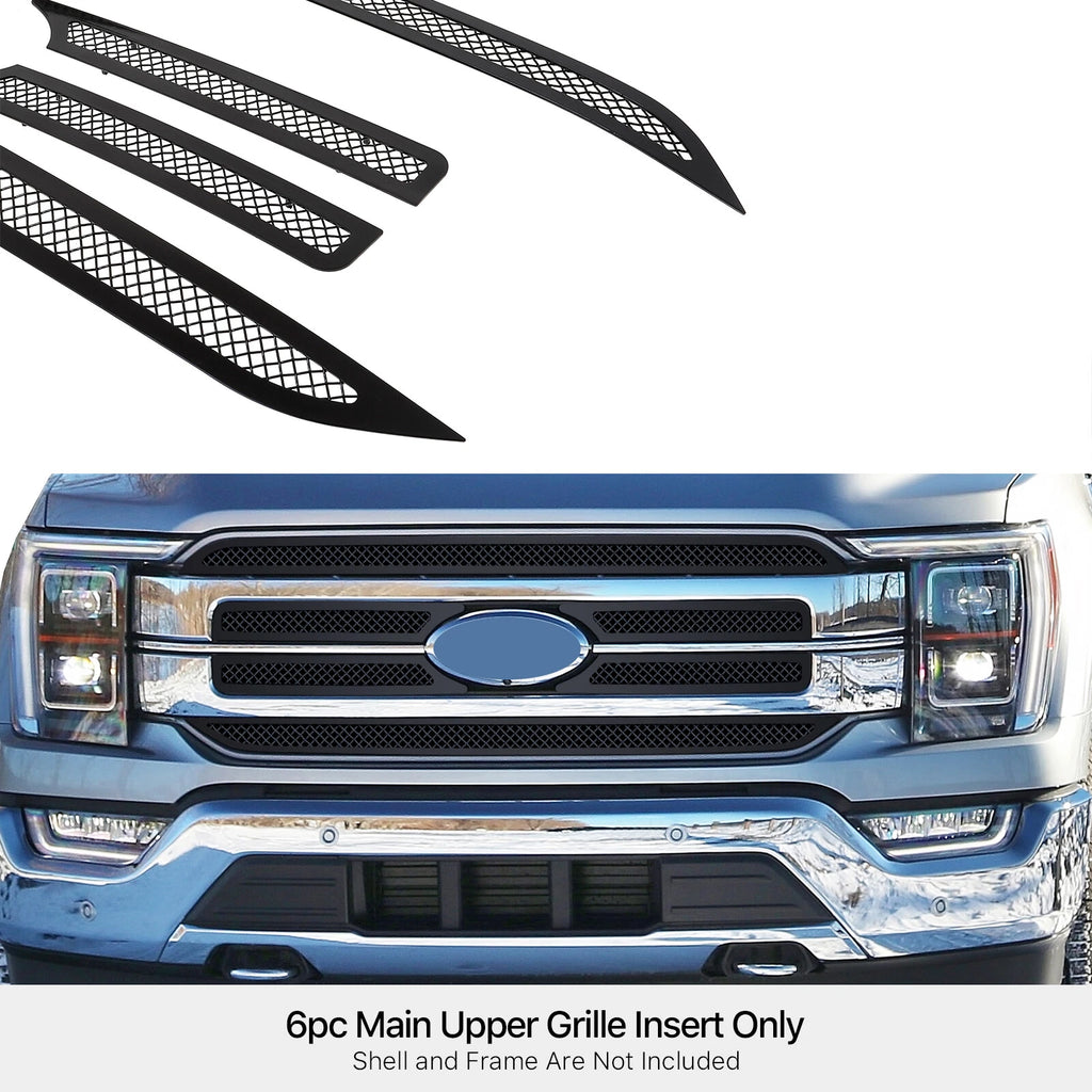 Stainless Black Mesh Grille Insert for Ford F-150 Lariat (2021-2023)