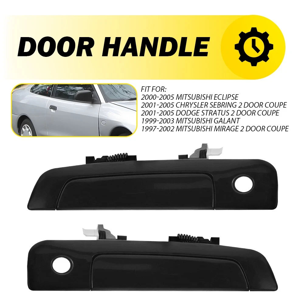 2X Outside Door Handle for Chrysler Sebring 2001–2005 2 Door Coupe