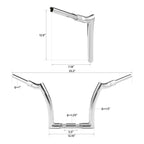 1.25" Rise 10" 12" 14" Ape Hanger Handlebar for Harley Softail Road King