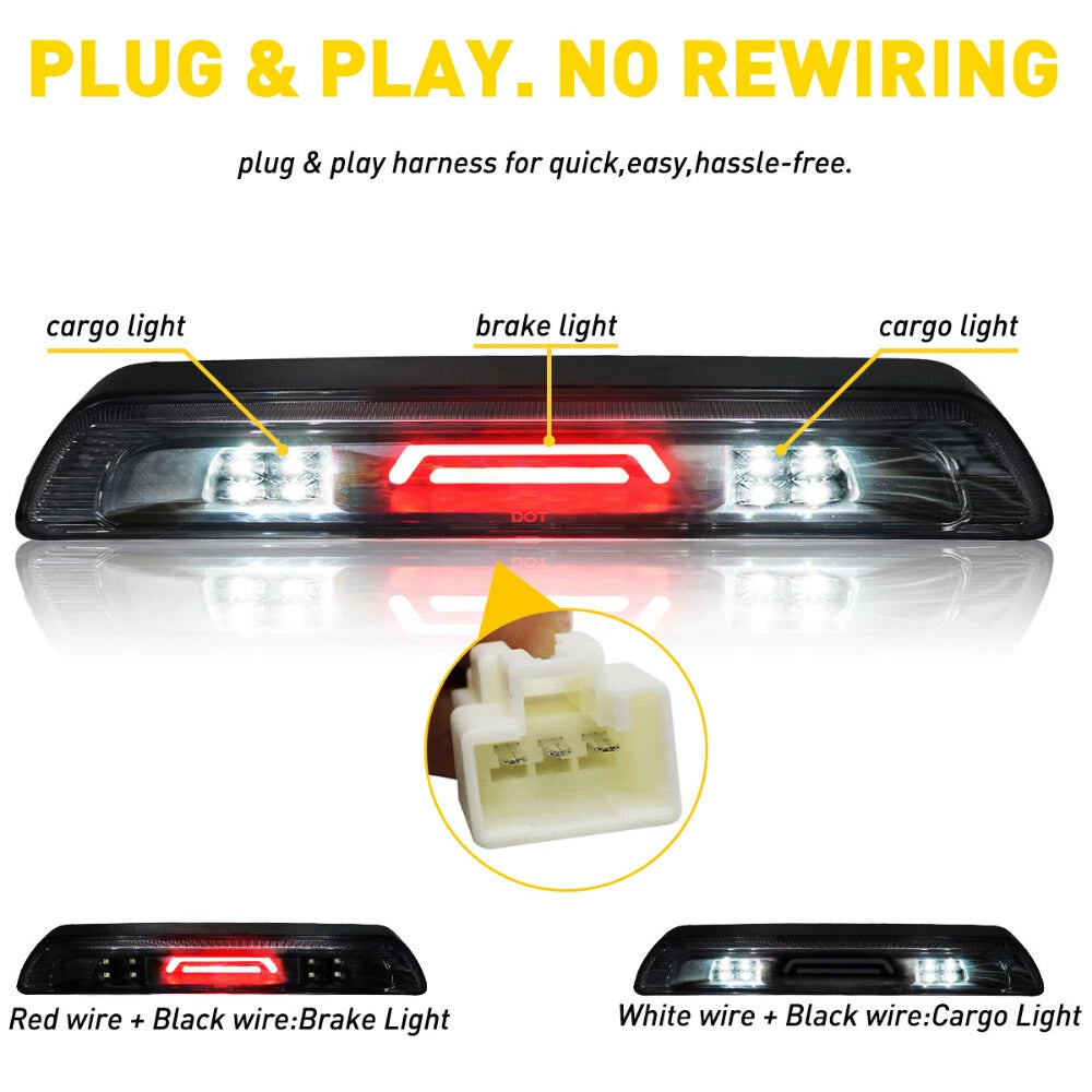 LED Third Brake Light for Toyota Tundra (2007â2018) Black