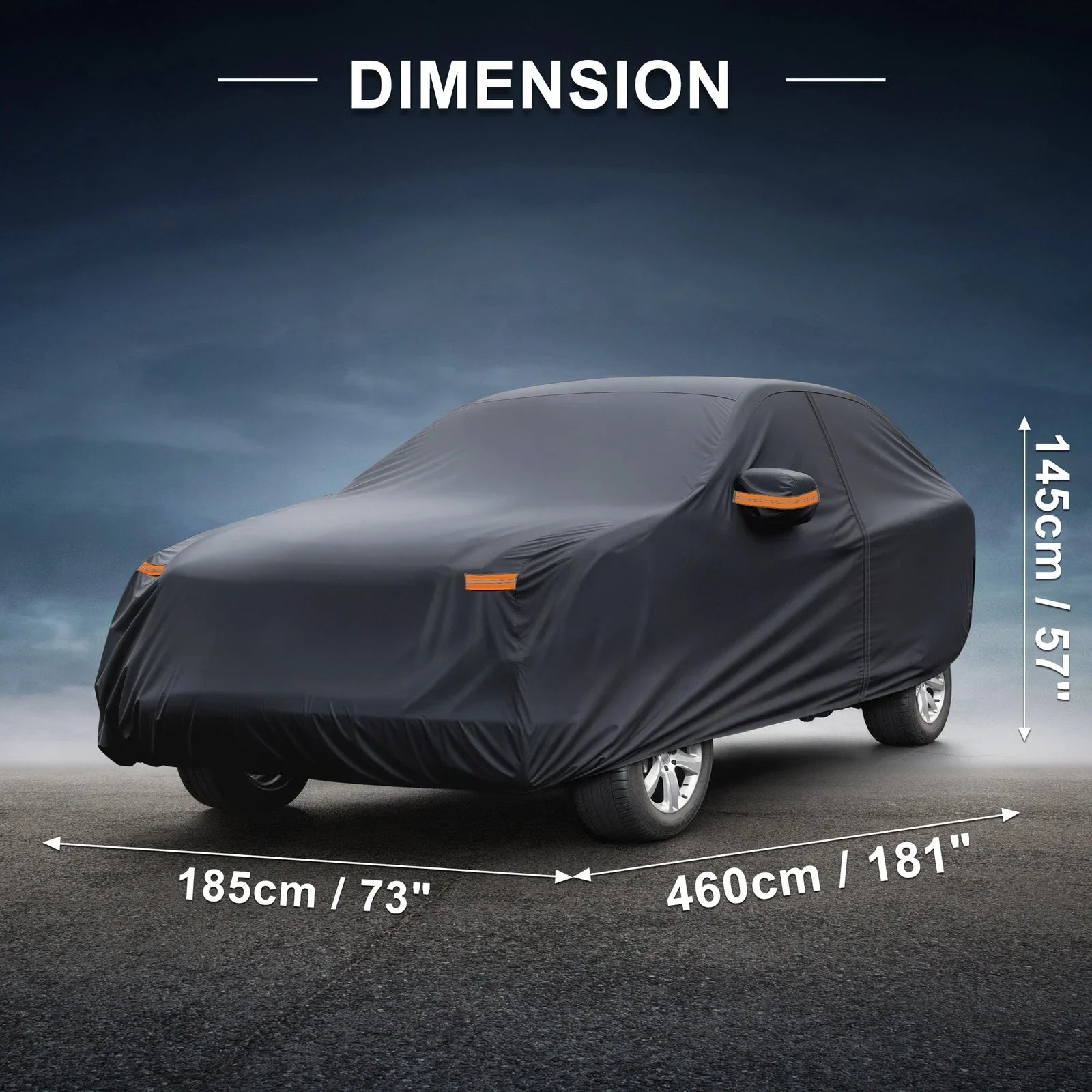 210D-PU Waterproof Car Cover with Driver Door Zipper for BMW X5